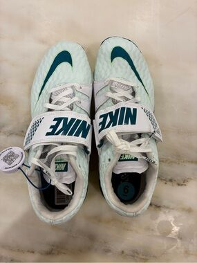 Nike High Jump Elite Green Track & Field Spikes F29636-100 Size 6